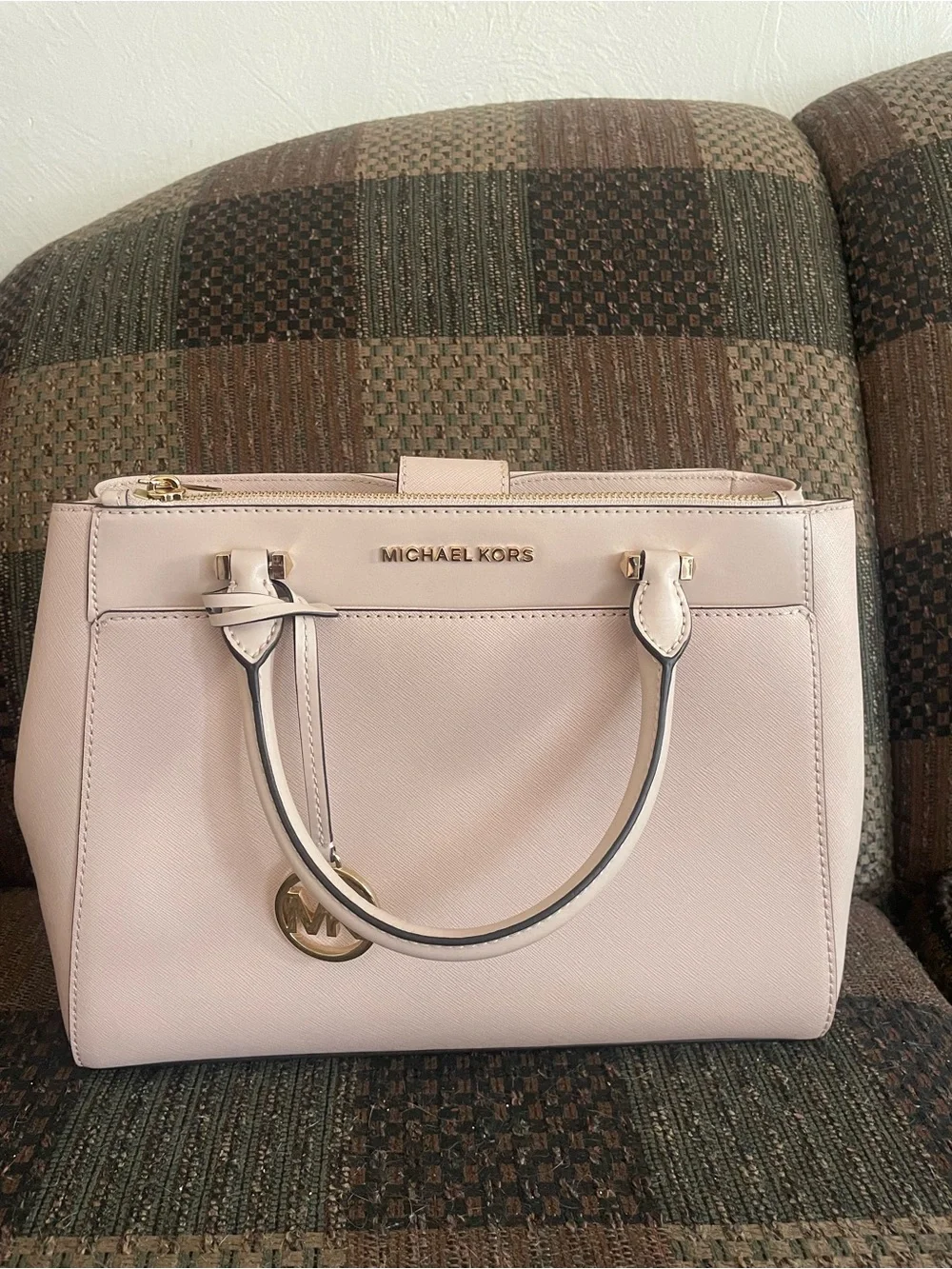 Michael Kors Adrienne Large Saffiano Leather Satchel
